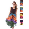 Indian Tie Dye Dress with Embroidery
